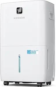 Kesnos 150 Pints Energy Star Dehumidifier for Home & Basement with Drain Hose, Front LED Display and 2.12 Gal Water Tank, Ideal for Spaces up to 7,500 Sq. Ft., Featuring Auto Defrost & Timer Function