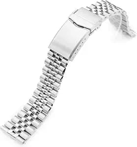 MiLTAT 18mm Quick Release Watch Band Straight End, Super-JUB II QR 316L Stainless Steel Brushed