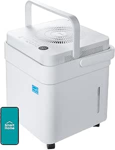 Midea Cube 20 Pint Dehumidifier for Basement and Rooms at Home for up to 1,500 Sq. Ft., Smart Control, Works with Alexa (White), Drain Hose Included, ENERGY STAR 2025