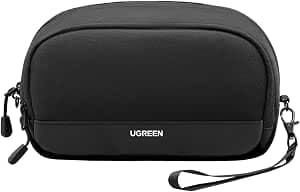 UGREEN Travel Tech Pouch, Cable Organiser Bag, Travel Essentials Organiser, Water Resistant, Internal Zipper Layers, Carry Storage Bag for Power Bank, Charger, Adapter, Cable, HDD, Daily Items(M)