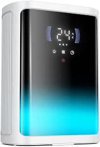 3000 ml Air Dehumidifier, Anti-Mould Electric Dehumidifier, Thermal Detection, Intelligent Defrosting, HD Full-Pane Silent Timer, for Bathroom, Bedroom, Wardrobe (870 ml/day)
