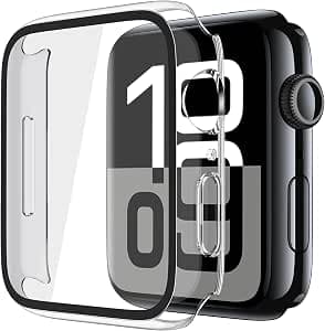 Misxi 2-Pack Hard PC Protective Case with Tempered Glass Screen Protector for Apple Watch Series 11 (2025) Series 10 46mm, Ultra-Thin Anti-Fall Scratch-Resistant Cover Protection for iWatch, Transparent