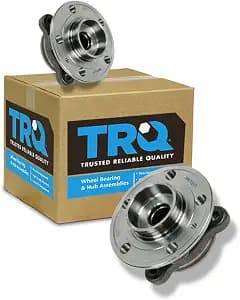TRQ Front Driver and Passenger Side Wheel Bearing and Hub Assembly Set 2 Piece Compatible with 2003-2006 Volvo XC90 2007 XC90 to Chassis # 367133