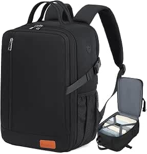 Ryanair Cabin Luggage Bag 40 x 20 x 25 cm Travel Cabin Airplane Suitcase Cabin Backpack Cabin Travel Bag for Easyjet Wizz Air Vueling, Black, Casual