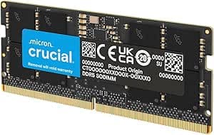 Crucial DDR5 RAM 16GB 5600MHz SODIMM Memory for Laptop/Notebook, Mini PC (Also 5200MHz/4800MHz) CL46 - CT16G56C46S5