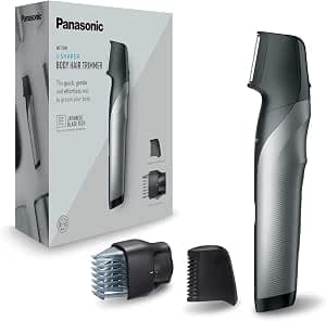 Panasonic ER-GK80-S503 Men's Rechargeable Body Trimmer (Pocket Shape, i-Shaper, Stainless Steel, Long Battery Life, Fine Zone Accessories, 20 Lengths, 2 Combs and Case), Black