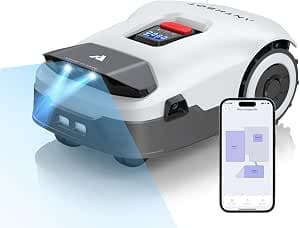 ANTHBOT Genie600 Robot Lawn Mower, Perimeter Wire Free, Full Band RTK+4-Eye Vision Robot Lawnmower, Recommended for 600 m², Max 800 m², Automatic Mapping, Accurate Obstacle Avoidance, APP Control