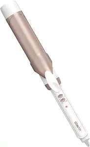 Conair Double Ceramic 1 ½-Inch Curling Iron, 1 ½-Inch Barrel Creates Soft Waves & Curls, Hair Curler for Use on Medium & Long Hair, White/Rose Gold