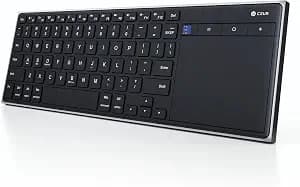 CZUR K5S Bluetooth Keyboard with Touchpad, Wireless & Wired Keyboard with Trackpad for PC, Laptop, Tablet & Phone, Multi-Device Portable Rechargeable Keyboard, for Windows/Mac/Android/iOS (No Backlit)