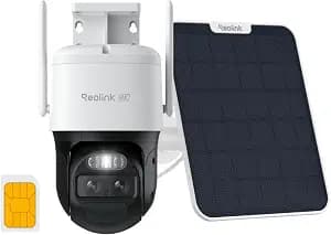 REOLINK 4K Dual Lens 4G LTE Cellular Security Camera Outdoor, 360 PTZ with Auto Tracking, No WiFi Solar Powered, 6X Hybrid Zoom, 8MP Color Night Vision, SIM Card Included,Motion Alert, TrackMix LTE+SP