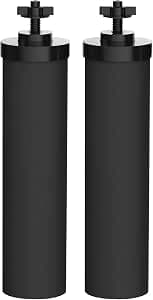 Water Filter Replacement for Berkey® BB9-2 Black Activated Carbon Filters, Black Purification Elements Compatible with Berkey® Gravity Water Filter System 2PCS