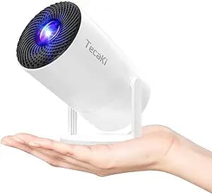 Mini Projector with WiFi and Bluetooth, Built-in Apps, 210° Rotatable Portable Projector, 1080P Support Movie Projector for Bedroom, Compatible with Smartphone/TV Stick/HDMI/USB