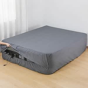 Lewondr Extra Deep Pocket Queen Sheet for Air Mattress, Queen Sheets Deep Pocket Bed Sheet with All-Round Rubber Band, Fit with 13-21 in, Bed Sheet