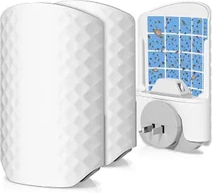 WowCatch Flying Insect Trap (2 Device + 8 Glue Cards) + 5 Refill Pack Bundle, Bug Killer Light Trap for Fruit Flies, Gnats, Moths, and Houseflies