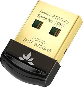 Avantree DG45 USB Bluetooth Adapter Dongle for PC, Computer, Desktop & Laptop, Compatible with Windows 11/10/8.1/8 Only - Connects Bluetooth Headphones, Speakers, Keyboards & Mice ONLY (Not 2.4G/WiFi)