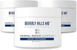 Beverly Hills MD Dermal Repair Anti-Aging Supplement - Hyaluronic Acid, Collagen, Vitamins for Smooth, Plump Skin (3)