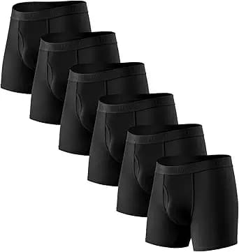 HAVVIS Men's Performance Underwear Boxer Briefs Soft Comfortable Bamboo Viscose Underwear for Men Multipack