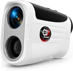 Golf Rangefinder with Slope Switch, Rechargeable Range Finder with Flag Lock Vibration, 7X Magnification Golf Rangefinder 1200 Yards, Portable with Magnetic Stripe – Tournament Legal