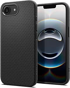 Spigen Case for iPhone 17e / iPhone 16e Case, Liquid Air Designed for Apple iPhone 17e / iPhone 16e - Matte Black | Military-Grade Protection