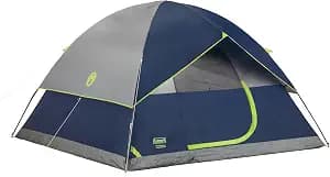 Coleman Sundome Camping Tent with Rainfly, 2/3/4/6 Person Tent Sets Up in 10 Mins, Weatherproof Shelter for Camping, Festivals, Backyard, Sleepovers, & More