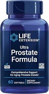 Life Extension Ultra Prostate Formula, Saw Palmetto for Men, pygeum, stinging Nettle Root, lycopene, Prostate Health, Urination Flow, PSA, Non-GMO, Gluten-Free, 60 softgels