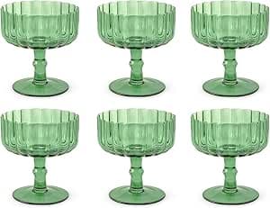H&h Set 6 Coppe Margaret Verde CL37