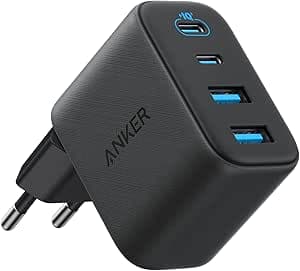 Anker Zolo 50 W USB C Charger, 4-Port Power Supply with 2 USB-C and 2 USB-A, Compact Fast Charger for iPhone 17 Pro Max/16/15/14/13 Series, iPad, Pixel, Galaxy, MacBook (without Cable)