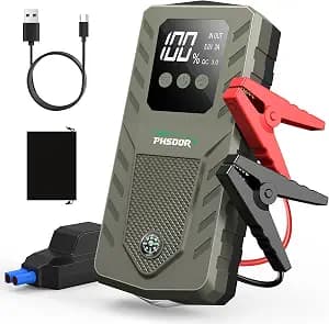 6000A Car Battery Jump Starter, 20000mAh Battery Jumper Starter Portable (10L Gas/8L Diesel), 12V Car Jumper Starter Portable, Jump Box Jump Pack with 3 Modes Flashlight