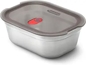 BLACK + BLUM Microwavable Stainless Steel Lunch Box | Multi-Function, Vacuum Sealed Container for Healthy Food | Portable and Stackable Food Storage for Office and Outdoor | 40 oz / 1200 ml