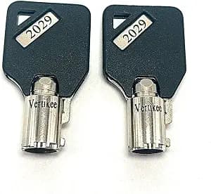 Sentry Safe Keys Cut from 2001 to 2100 Tubular Keys Black Tops Dark Engraved Vertikee(TM) (2029)
