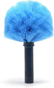 EVERSPROUT Twist-On Cobweb Duster | Hand Packaged to Protect Bristles | Indoor & Outdoor Brush Attachment | Fits Standard Acme Threaded Poles | Brush Head with Handle, No Pole (Medium-Stiff Bristles)