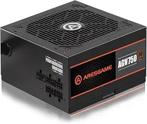 ARESGAME 750W Power Supply, 80 Plus Bronze Certified, Semi Modular ATX PSU