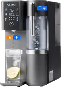 Waterdrop WD-A2 Countertop Reverse Osmosis System, Hot and Cold, RO System, Portable Pure Water Tank, Bottle-less Water Cooler, 6 Temperature Settings, 3:1 Pure to Drain