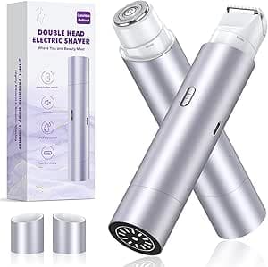 Electric Razor for Women, IPX7 Waterproof Bikini Pubic Hair Trimmer, Flawless Legs Face Shaver, Purple