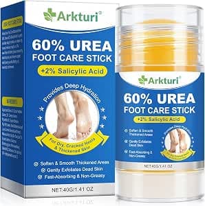 Urea Foot Stick 40 g, 60% Urea Anti Calluses for Cracked Heels, Very Dry, Moisturizing Repair Stick for Horn, Callus and Rough Skin, Very Dry and Damaged Foot Cream, Uree Cream