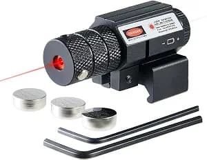Pinty Compact Tactical Red Laser Sight with Picatinny Mount Alan Wrenches for Hunting - Easy and Bright, Flat Dark Earth