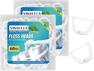 Ultraclean Access Flosser Refill Heads, Compatible with Listerine Ultraclean Access Flosser, Mint 60 Count (Pack of 2)