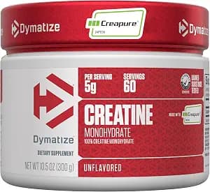 Dymatize 100% Creatine Monohydrate with Creapure, 5g Per Serving, 60 Servings (300g), Creatine for Women and Men, Gluten Free
