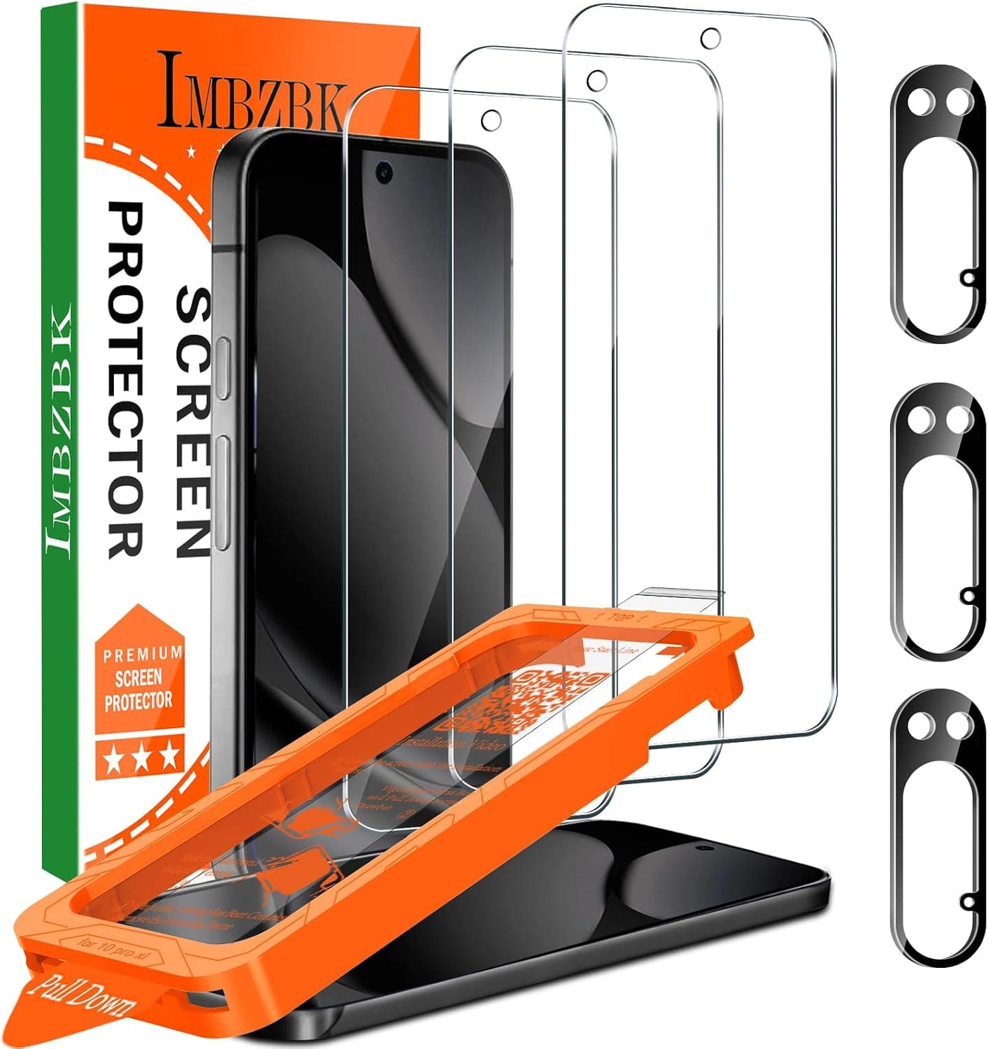IMBZBK Screen Protector for Google Pixel 10 Pro XL, Tempered Glass,3+3 Pack