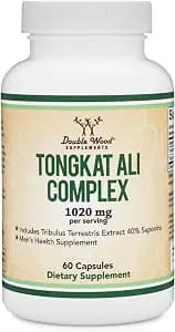 Tongkat Ali 1,000mg, 200:1, Hormone Support For Men + Women, 60 Capsules | Mood, Performance + Testosterone Booster for Men + Women, Eurycoma Longifolia Root, Longjack Tongkat Ali, Third-Party Tested