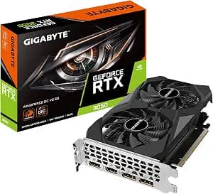 GIGABYTE GeForce RTX 3050 WINDFORCE OC V2 6G Graphics Card, 2X WINDFORCE Fans, 6GB GDDR6 96-bit GDDR6, GV-N3050WF2OCV2-6GD Graphics Card