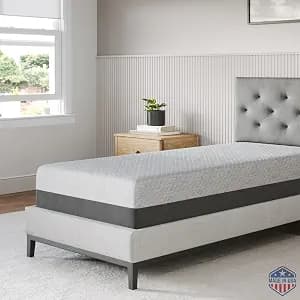 Celestial Sleep Gel Memory Foam Mattress in a Box, Made in The USA, CertiPUR-US® Certified Foam, Oeko-Tex, and Fiberglass-Free Certified Bed, 8 inch Firm - Twin