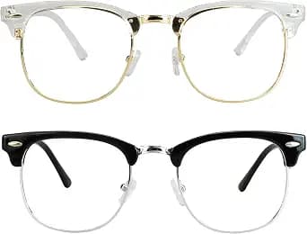 LifeArt 2 Pairs Blue Light Blocking Glasses, Anti Eyestrain, Computer Reading Glasses, Gaming Glasses, TV Glasses Women Men…