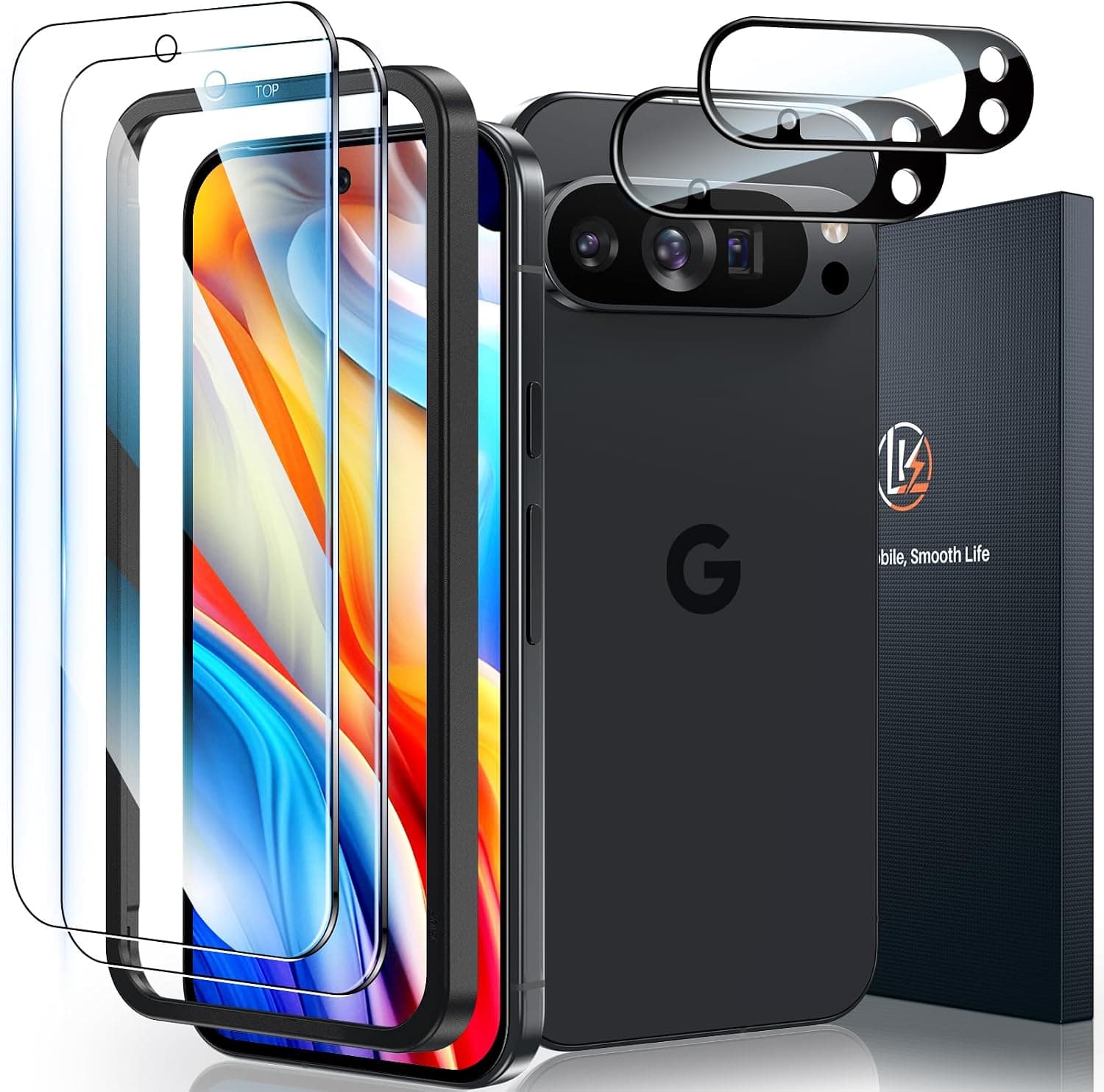 LK 2Pack for Google Pixel 10 Pro XL Screen Protector+2Pack Lens Protector