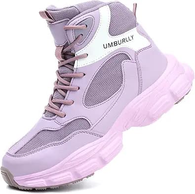 Hogent Steel Toe Shoes for Women Men Wide Non Slip Composite Work Sneakers Indestructible Comfortable Safety Tennis Shoes Lightweight Breathable Construction Sneakers Puncture Proof Ergonomic Design