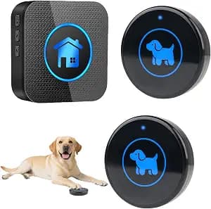 Dog Door Bell (2026 Enhanced Touch), Wireless Dog Doorbells for Potty Training – Dog Bells to Go Outside, 1000Feet Range, Waterproof Button, 55 Melodies & 5 Notification Modes(2 Buttons)