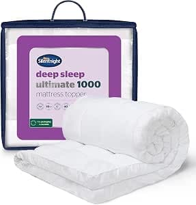 Silentnight Ultimate Deep Sleep Topper - Extra Thick Deep Mattress Topper Luxury Cotton Soft - Machine Washable Support Bed Toppers Covers Pad, Double