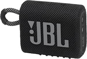 JBL Go 3: Portable Speaker with Bluetooth, Built-in Battery, Waterproof and Dustproof Feature Black