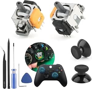 2 Pieces 3D Hall Effect Joysticks for Xbox Series S Replacement Joysticks 3D Analog Controller Sensor Module for Xbox Series X Joystick Thumbstick Replacement Accessories Parts with Tools