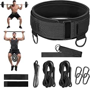 4-in-1 Weightlifting Belt Dip Belt, Weighted Gym Diving Belt for Pull-Ups, Squat, Powerlifting, Deadlift, Bodybuilding, Exercise, Training, Men's Fitness, Hip Thrust